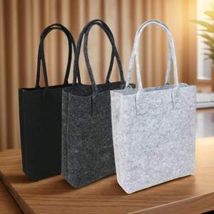 2025 sac fourre-tout en feutre robuste de 11.8x10x3.5 pouces avec poignées durables sacs d'épicerie pour le voyage - Product Image 1