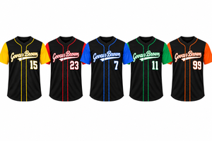 Maillot de baseball personnalisé noir crème ivoire avec manches, logo script, boutons, chemise d'équipe, impression par sublimation, maillot de haute qualité - Product Image 6