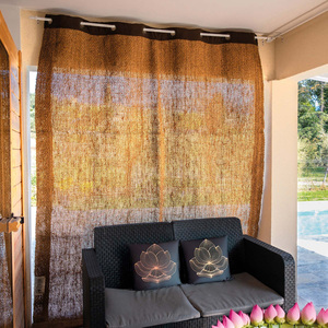 Cortinas correderas para balcones y terrazas, hechas de fibra de coco natural, tejido ecológico. - Product Image 6
