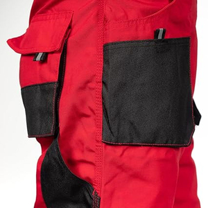 ชุดเอี๊ยมผ้าทนทานหลายกระเป๋าสะท้อนแสง สวมใส่สบาย เหมาะสำหรับทำงาน ชุดเอี๊ยมกันหนาวสำหรับผู้ชาย ชุดเอี๊ยมทำงานแบบมองเห็นได้ชัดเจน - Product Image 4