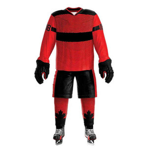 ชุดฮอกกี้น้ำแข็งพรีเมียม เสื้อฮอกกี้น้ำแข็งแบบกำหนดเอง ชุดยูนิฟอร์มฮอกกี้น้ำแข็งสำหรับผู้ชาย ระบายอากาศได้ดี แบบซับลิเมชั่น สำหรับทีมฮอกกี้มืออาชีพ - Product Image 2