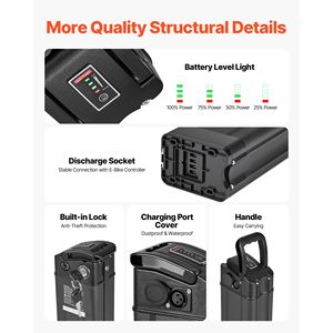 Batterie de vélo électrique 1000W 48V 15.6Ah avec chargeur 3A, moteur de vélo électrique détachable avec BMS pour vélos électriques 1000W+ - Product Image 6