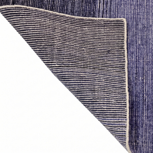 Alfombra de Lana Moderna con Rayas, Tejida a Mano, Ecológica, Antideslizante, de Pelo Grueso, con Degradado Gris Contemporáneo, Hecha a Mano - Product Image 5