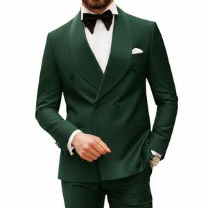 Costume de smoking de luxe noir en velours pour homme, revers pointu, un bouton, pour bal de promo, soirée formelle, blazer de mariage, costumes de marié - Product Image 5