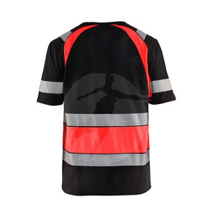 Camiseta de Trabajo Profesional Ligera con Bandas Reflectantes, Diseño Personalizado, Ajuste Cómodo, Poliéster Visible, Fabricante - Product Image 2