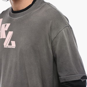 T-shirt Homme Oversize en Lin/Coton avec Logo Rose Imprimé sur le Devant, Col Rond, Manches Longues, Coupe Ample, Écologique, Séchage Rapide et Respirant - Product Image 6