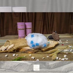 Puf de baño de plástico ecológico grande Eliminación de piel muerta Bola exfoliante corporal Ahorro de jabón Espuma eficaz - Product Image 2