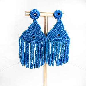 Handmade Seed <b>Beads</b> Beaded Embroidery Christian Drop Earrings Boho Jewelry Trend Fashion Customized <b>Color</b> Unisex Gift - Product Image 5