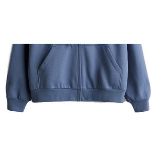 Sweat à capuche décontracté pour femme en Spandex/Coton/Fibre de bambou, écologique, respirant, coupe-vent, coupe oversize, avec logo uni sur le devant - Product Image 4