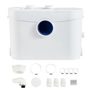 Pompa di scarico per acque reflue con trituratore 700W, portata 9600 L/h, prevalenza 10 m, 3 ingressi acqua per WC e cantina - Product Image 1