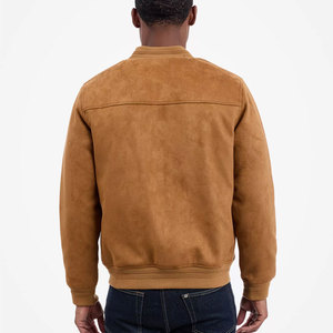 <b>Men's</b> Stylish Design Canvas Waterproof Bomber <b>Jacket</b> Plain Color <b>Long</b> Sleeves Casual Wear Winter Bomber <b>Jackets</b> - Product Image 2