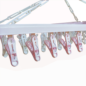 Collapsible Foldable Heavy Duty <b>Plastic</b> 52-Clip Laundry Drying Rack for Adult Kids Underwear Baby Clothes Bathroom Wardrobe Use - Product Image 6