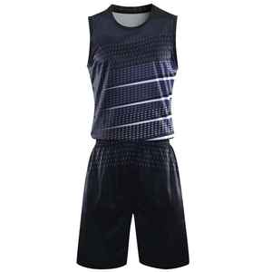 Ensemble de maillots de basket-ball rouges personnalisés avec un design d'éclairs blancs et noirs, impression par sublimation, polyester respirant, uniforme pour hommes adultes - Product Image 1