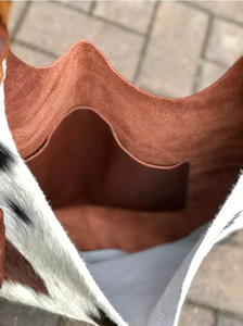 Sac fourre-tout 100 % cuir de vachette véritable avec bandoulière confortable, sac seau de style western pour femme, en cuir de vachette repoussé tendance - Product Image 5