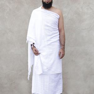 Vente chaude en gros OEM – Ensembles d'Ihram 100 % coton pour le Hajj et l'Omra, personnalisables avec logo, respirants, unisexes - Product Image 2