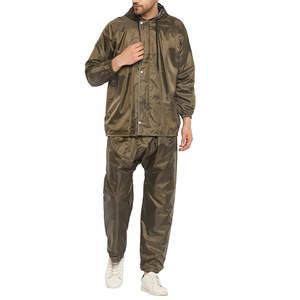 Traje Impermeable de PVC Resistente, Traje de Lluvia, Uniforme de Lluvia, Ligero, de Poliéster Reutilizable para Senderismo - Product Image 1