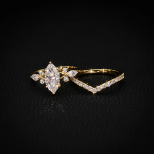 2 Carat E VVS2 IGI Certified Marquise Cut Moissanite Engagement <b>Ring</b> with Matching Band <b>Sterling</b> <b>Silver</b> Rhodium Plated Gift <b>Set</b> - Product Image 6