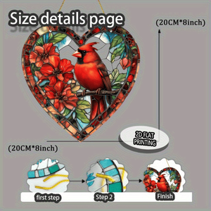 CIFbuy Acchiappasole a Cuore Arcobaleno in Acrilico Effetto Vetro Colorato, Decorazione in Cristallo per Casa e Giardino, TikTok per Servizio Ritiro Temu - Product Image 4