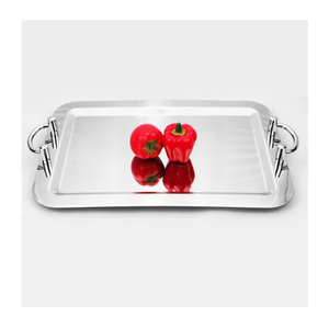 Stainless Steel Unique Handle Serving <b>tray</b> For Your <b>Kitchen</b> Vegetables Fish Meat Chicken Storage <b>tray</b> At Lowest Cost - Product Image 1