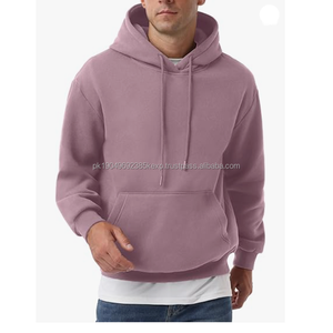 Sweat à capuche de sport pour homme avec logo personnalisé, 300 g/m², tissu éponge de haute qualité, broderie, sweat à capuche de fitness actif, col double couche, surdimensionné - Product Image 3