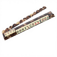 Rak Mahjong Akrilik Mewah dengan Daya Tarik Magnetik Pola Gelombang Warna Cangkang Kura-kura