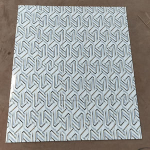 Carrelage mural géométrique contemporain en or blanc 20x30cm, carrelage mural en céramique imprimé numériquement pour l'intérieur et la salle de bain 3466-HL - Product Image 6