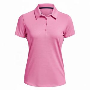 Chemises polo pour femmes à manches courtes, couleur unie, séchage rapide, évacuation de l'humidité, vêtements décontractés, rose, blanc, noir, chemises polo pour femmes - Product Image 4