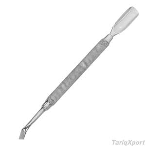Empujador de Cutículas Profesional de Acero Inoxidable Reutilizable de Alta Calidad con Mango de Acero y Doble Cabeza, Set de Manicura y Pedicura en Caja - Product Image 1