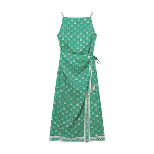 Vestido Midi Floral para Mujer, Vestido Midi Informal con Mangas Abullonadas - Product Image 4