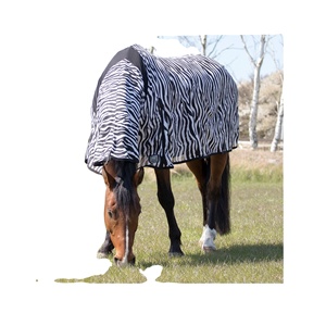 Couverture chaude de tapis de cheval d'hiver islandais en noir bleu rouge-Toile et laine de haute qualité avec doublure en nylon - Product Image 1