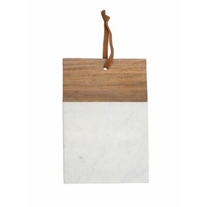 Planche à découper élégante en marbre et en bois pour cuisine moderne, préparation des aliments, découpe de légumes, fruits, pain, fromage - Product Image 6