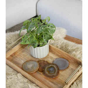 Posavasos de ágata de alta calidad pulidos ecológicos artesanías naturales hechas a mano India tamaño personalizable boda decoración del hogar a granel - Product Image 2