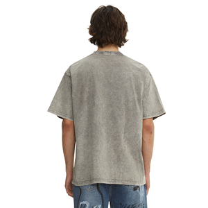 เสื้อยืดผู้ชายคุณภาพสูง ผ้าฝ้ายเจอร์ซีย์ 100% น้ำหนัก 230 กรัม สไตล์ลำลอง โอเวอร์ไซส์ วินเทจ ล้างสีแบบแอซิด พร้อมส่ง - Product Image 1