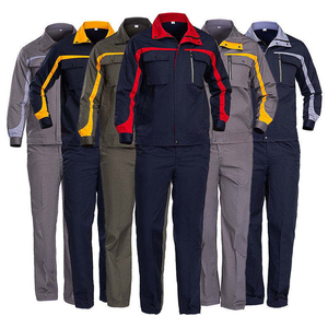 Men's Hi Visibility Reflective Workwear Uniform Cotton Safety <b>Jacket</b> and Pants with <b>Silver</b> Stripes and Pockets - Product Image 6
