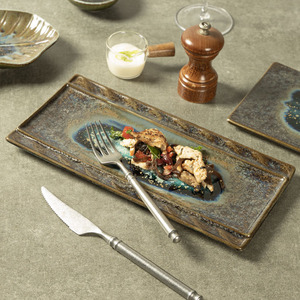 Assiette de Dîner en Porcelaine de Style Japonais, Céramique Réactive au Four, Vente en Gros Directe de l'Usine Yayu, Fabricant - Product Image 5