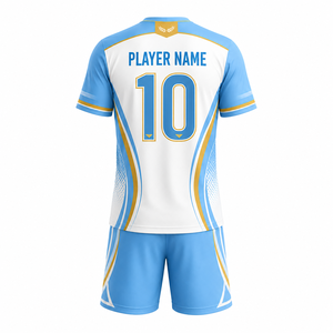 Conjunto de Golf Unisex, Camiseta con Cuello en V y Bloques de Color, Pantalones Cortos, Impresión por Sublimación, Poliéster Transpirable, Diseño Deportivo, Logotipo del Club en la Parte Delantera, Secado Rápido - Product Image 2