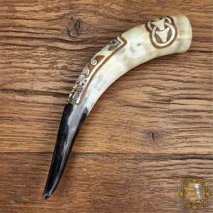 Natural Horn Viking Horn Elegant Viking Themed Hand Carved <b>Drinking</b> Horn Authentic Ox Horn Viking At Best Price by UO INDIA - Product Image 1
