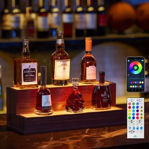 Espositore per Bottiglie di Liquori Illuminato a LED da 20 Pollici, Mobile Bar Illuminato Fai-da-Te con Telecomando per Uso Domestico o Commerciale - Product Image 1