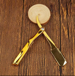 Navaja de Afeitar Profesional de Acero Inoxidable con Mango de Madera, Afeitadora Manual para Barba, Personalizable para Hombres - Product Image 2