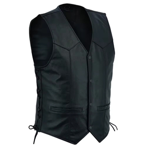 Chaleco de Motociclista de Cuero Genuino para Hombre, Ligero, Transpirable, Costuras Duraderas, Comodidad para Todas las Estaciones, 1 Pieza, Personalizable - Product Image 3