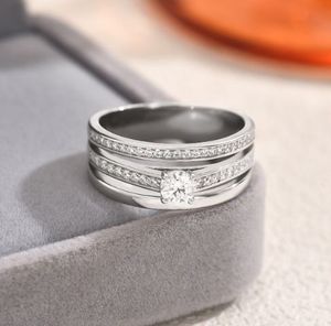 Anillo de Moissanita de Lujo ZAWO HOUSE, Plata 925, Chapado en Oro de 18K, Elegante y Moderno, Unisex, Regalo Perfecto para Bodas, Fiestas y Aniversarios - Product Image 4