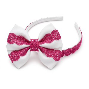 Encaje Guipur Floral Rosa Oscuro de 10 mm, Adorno de Lujo Ecológico 100% Poliéster, 20 Metros, para Accesorios para el Cabello, Costura y Manualidades - Product Image 5