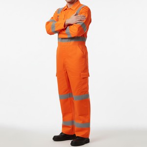 Custom Reflective Safety <b>Overall</b> High Visibility Workwear Coverall with Reflective Tape for <b>Construction</b> Workers - Product Image 6