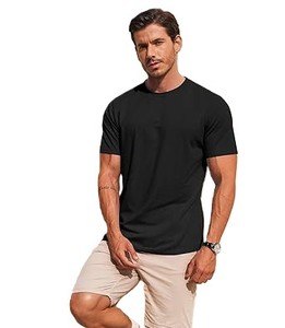 Fabrication de vêtements, t-shirts pour hommes à rayures personnalisées, coton, manches courtes, col rond, t-shirts d'été pour hommes - Product Image 4