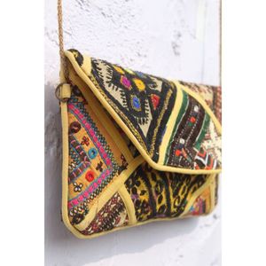 Rajasthani Embroidered Clutch Banjara Casual Fashion Open Closure <b>Chains</b> Patchwork <b>Mirror</b> Work Clutch Purse for Great Price - Product Image 4