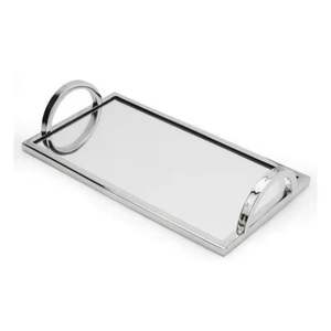 Grand plateau de service en acier inoxydable, idéal pour les buffets de restauration, les plateaux de petit-déjeuner ou le service de café et de thé. - Product Image 1