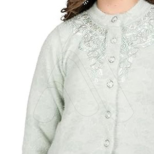 Pull en tricot décontracté surdimensionné pour femmes, nouveau style, broderie, 100% coton, séchage rapide, respirant, automne-hiver - Product Image 6