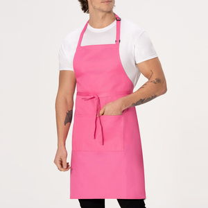 Delantal de chef con cintura ajustable y bolsillo frontal, delantales de chef de estilo simple, material de algodón tejido, delantales de chef en venta - Product Image 3