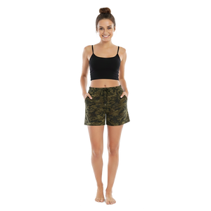 Shorts décontractés extensibles et doux pour femmes, 100 % coton, respirants, écologiques, coupe classique, taille élastique, tendance mode streetwear - Product Image 2