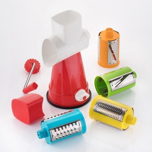 Rallador de queso rotativo Manual, rebanador de verduras, patata, zanahoria, cortador de mandolina, herramientas para frutas y verduras, cuchillas de acero inoxidable - Product Image 6